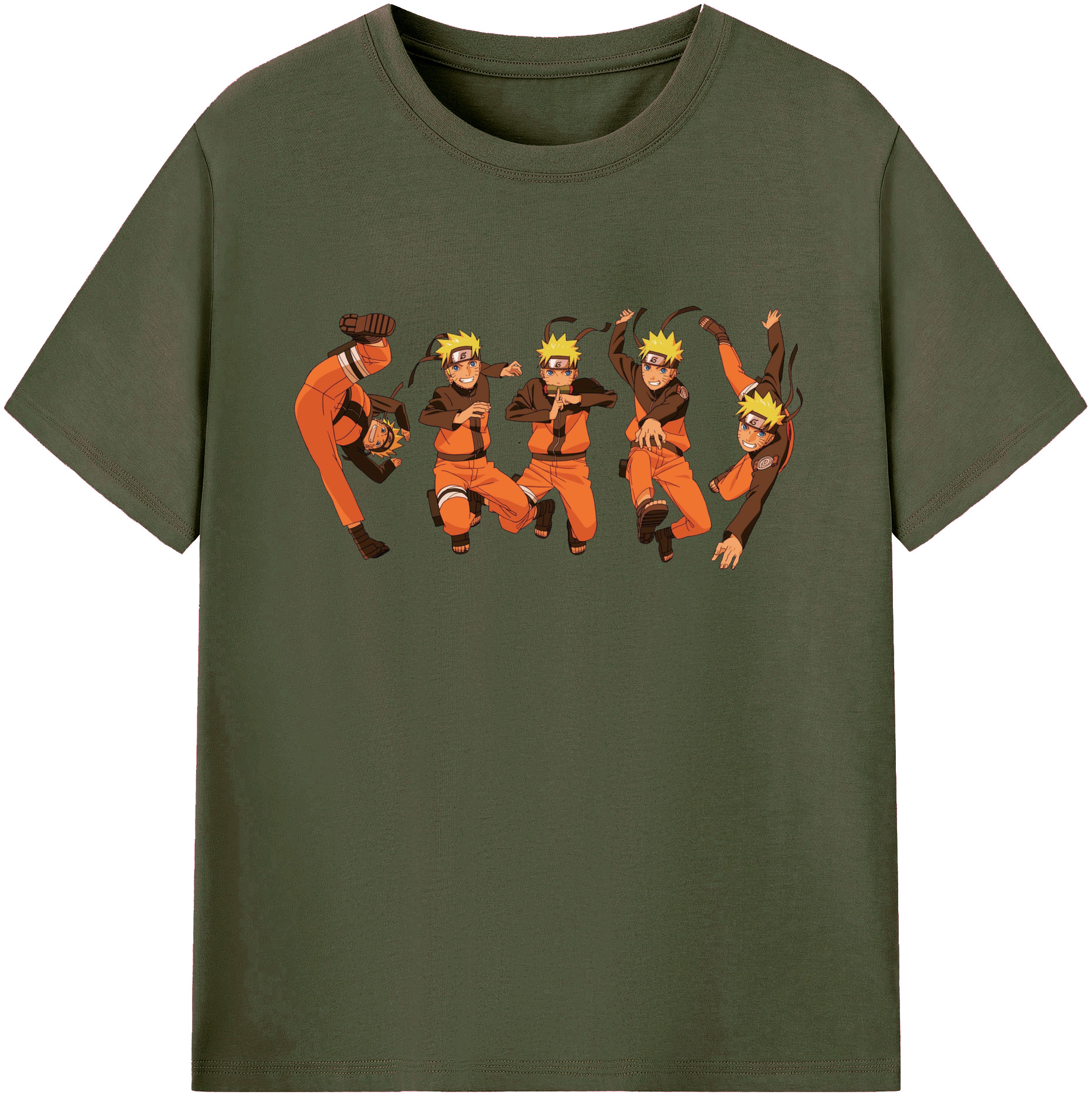 （画像用） NARUTO -ナルト- うずまき ナルト Uzumaki Naruto 綿100％ メンズ半袖Tシャツ｜肌触りやわらか＆通気性